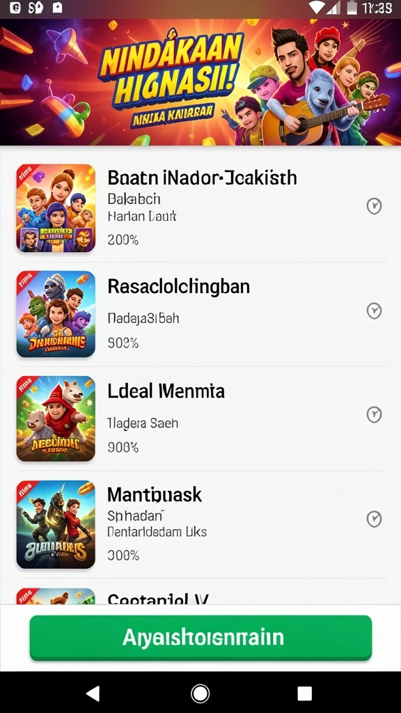 Fitur turnamen harian dengan hadiah menarik.