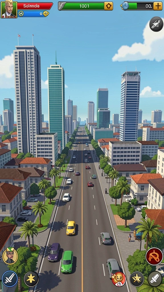 Interaksi antara karakter di dalam permainan.