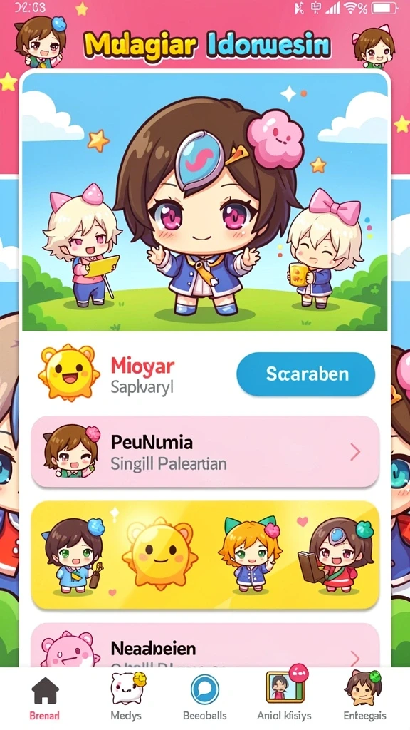 Tampilan awal yang menarik dan mudah dinavigasi.