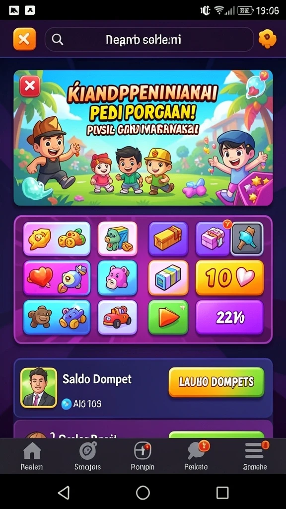 Antarmuka utama EUROTOGEL yang menarik dan interaktif.