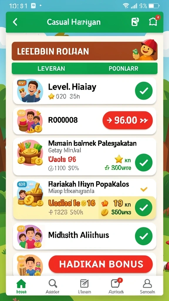 Bonus harian yang menggiurkan untuk semua pemain.