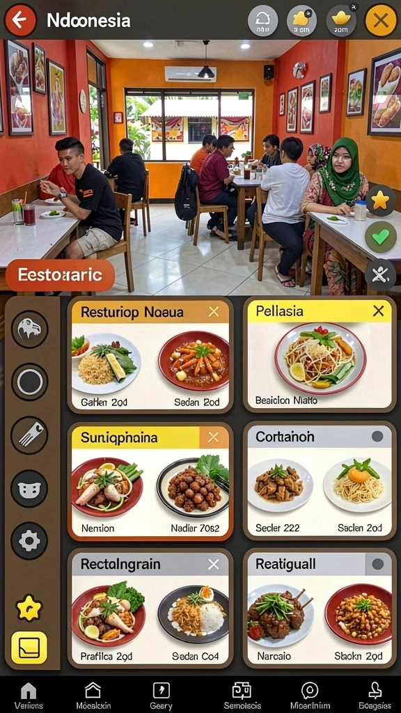 Tampilan menu utama yang menarik dan mudah digunakan.