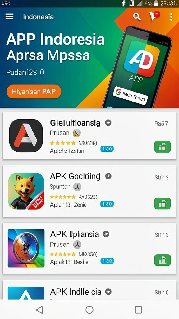Tampilan antarmuka yang menarik dan user-friendly.