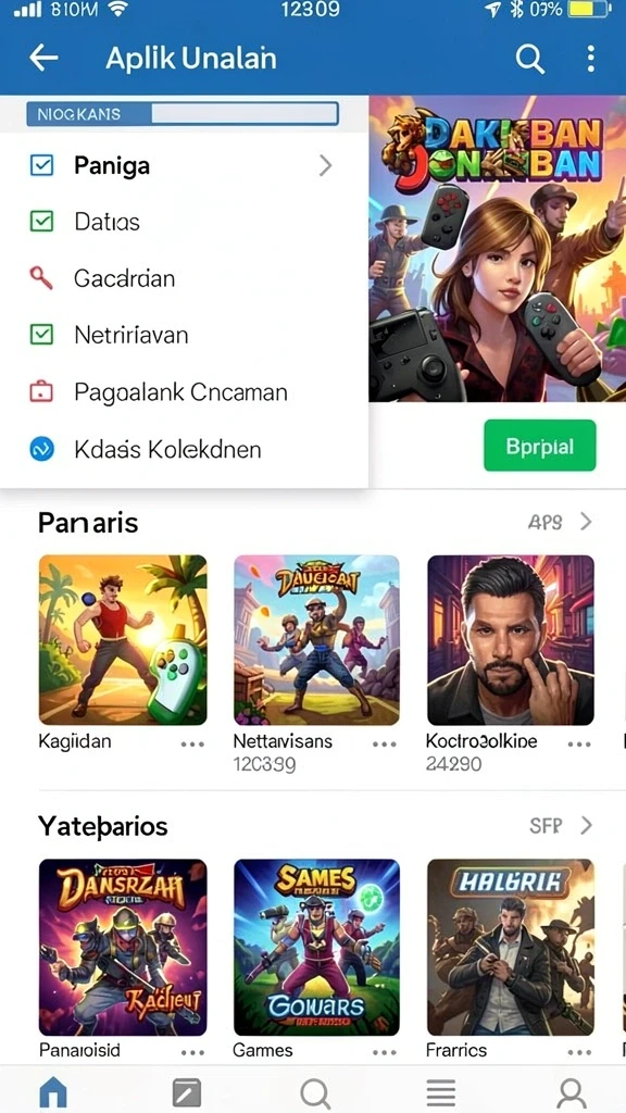 Berbagai tema permainan slot untuk dipilih.