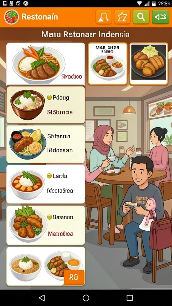 Tampilan antarmuka yang interaktif dan menarik.