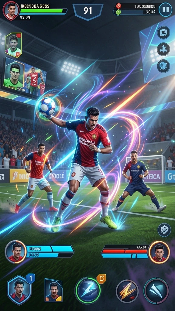 Fitur mode online dengan pertandingan seru melawan pemain lain.